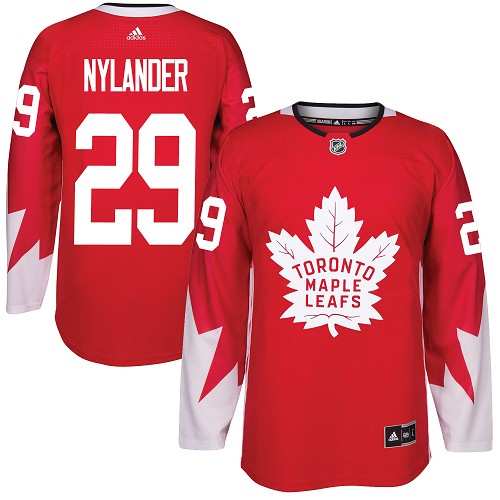 Adidas Maple Leafs #29 William Nylander Red Team Canada Authentic Stitched NHL Jersey